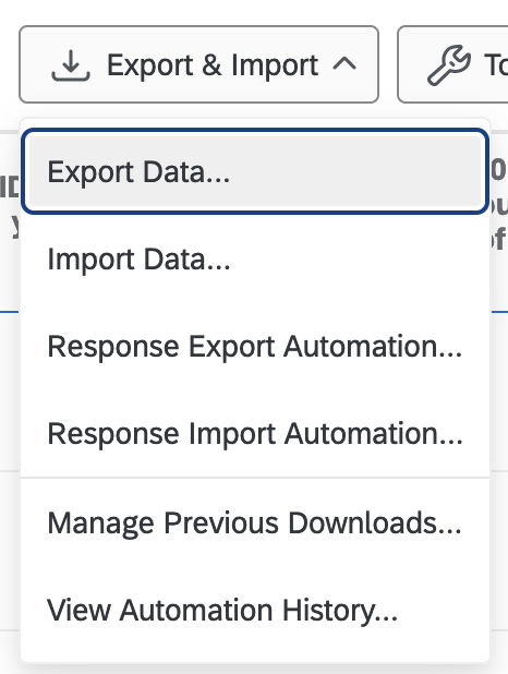 Select Export Data..
